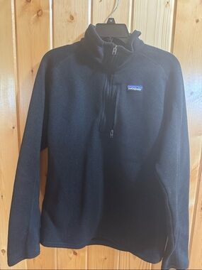 Patagonia Black Quarter-Zip Fleece Pullover